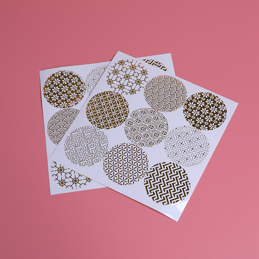 Wedding Package Gold - 90pcs 4cm Transparent Round Gold Foil